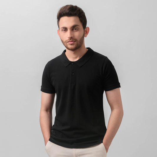 Men's Supima Piqué Polo - Black