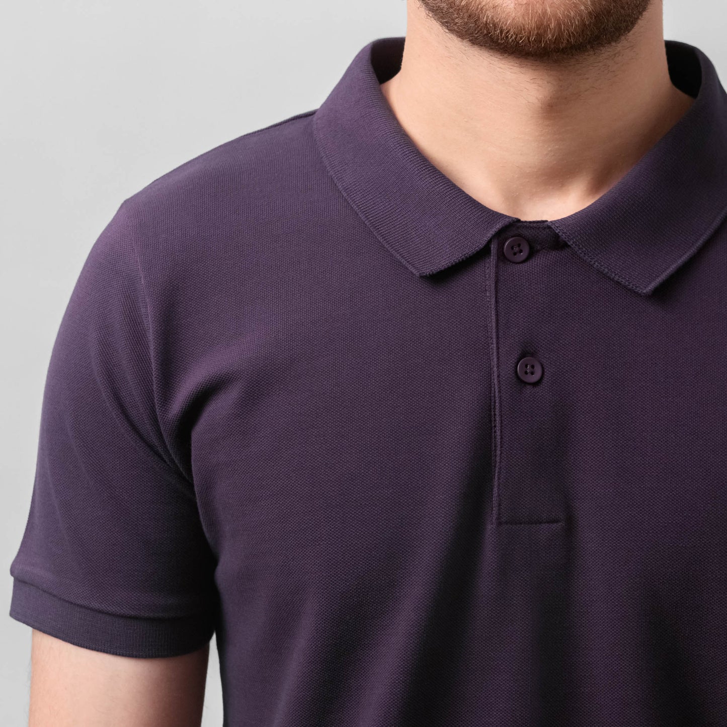 Men's Supima Piqué Polo - Deep Purple
