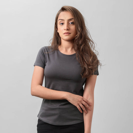 Women's Supima Air Crew - Asphalt