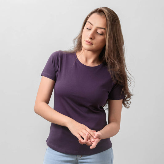 Women's Supima Air Crew - Deep Purple