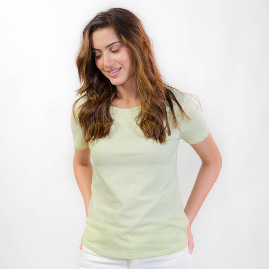 Women's Supima Air Crew - Lime Sorbet