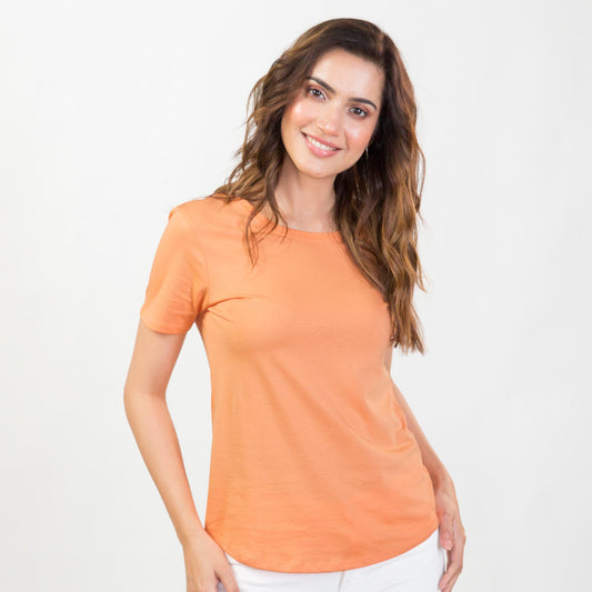 Women's Supima Air Crew - Papaya