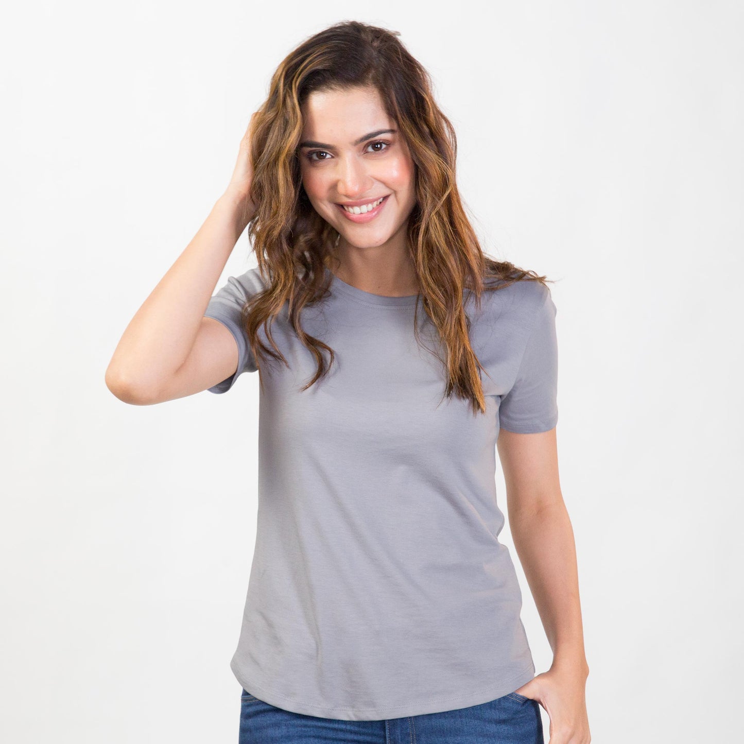 Women's Supima Air Crew - Pebble