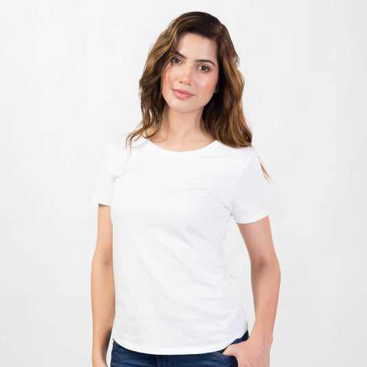 Women's Supima Air Crew - White