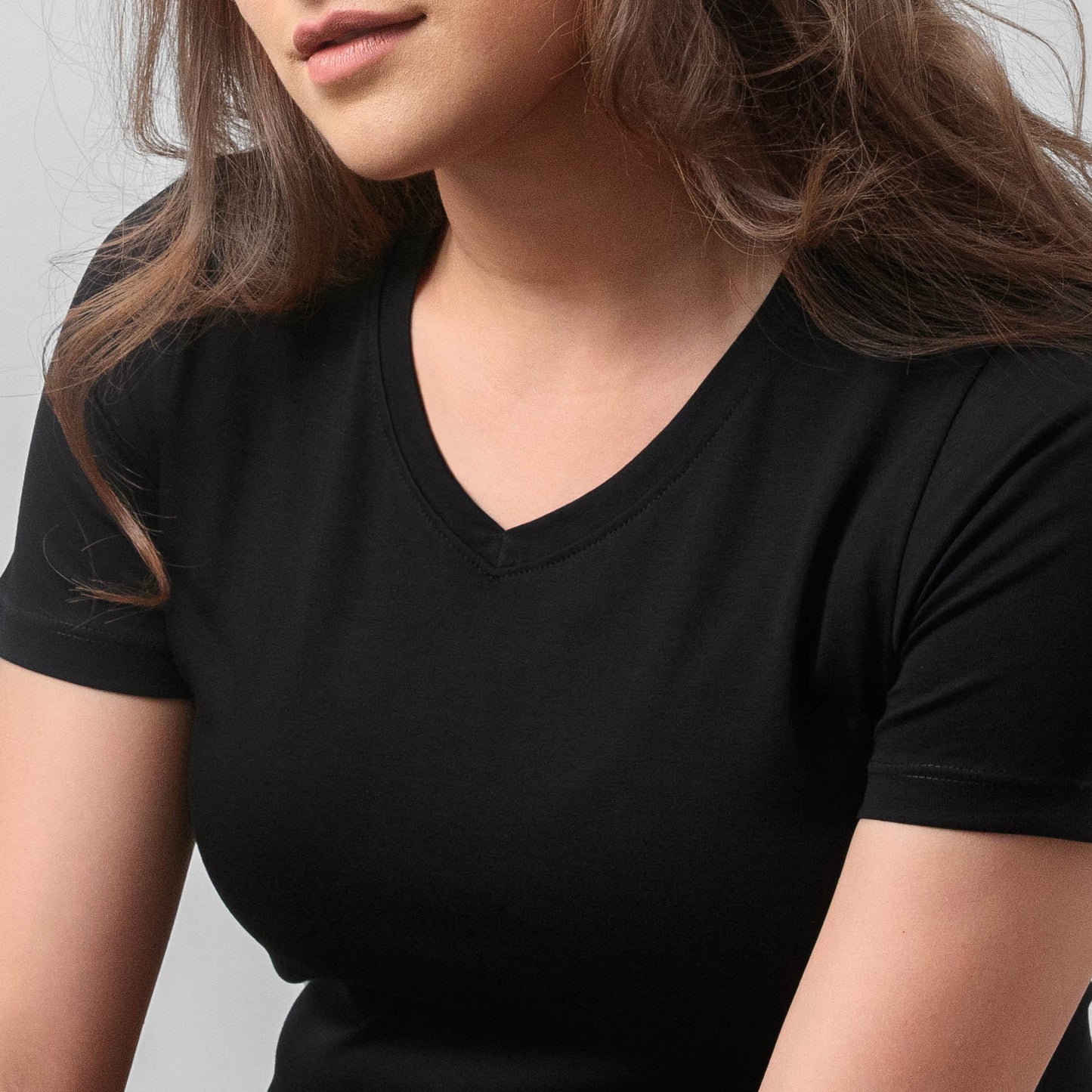 Women's Supima Air V-Neck - Black